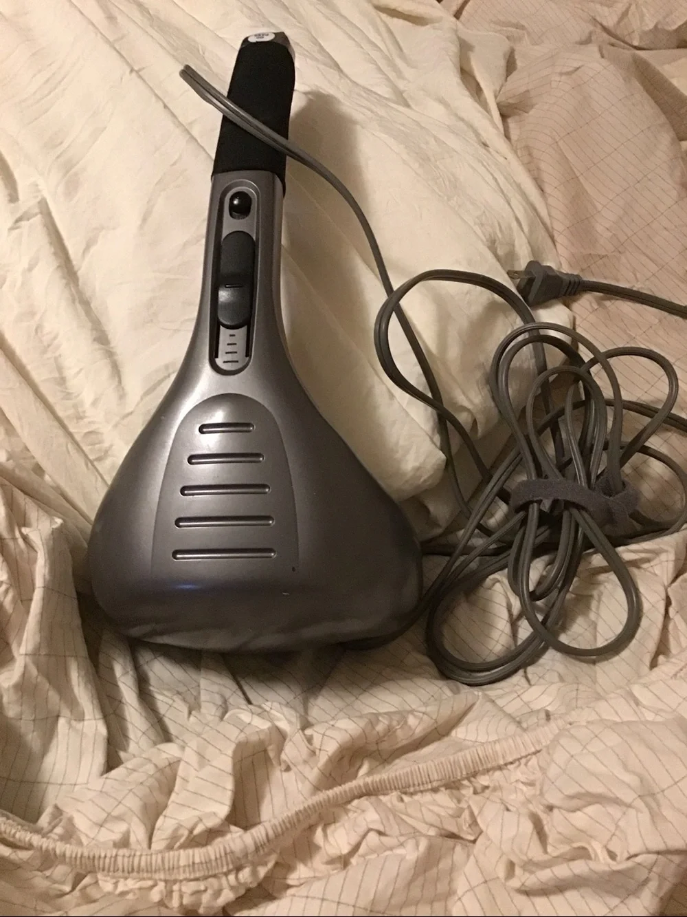 Homedics Handheld Electric Massager in Silver and Black